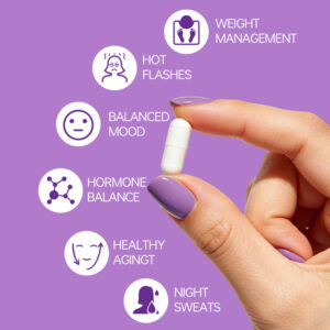 10-in-1 Menopause Support Complex Designed to Support Hormonal Balance, Hot Flash Comfort, Emotional Well-Being, Relaxation and Healthy Aging for Women.