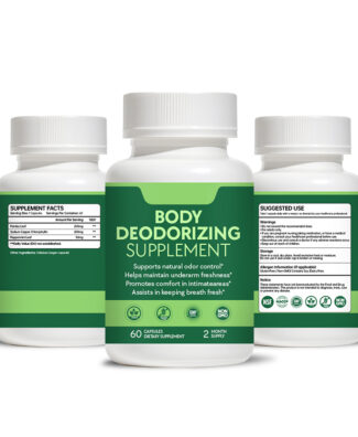Body Deodorant Supplement Capsules with Chlorophyll, Peppermint and Parsley Extract are designed to support internal freshness, fresh breath, daily wellness and active lifestyle goals.