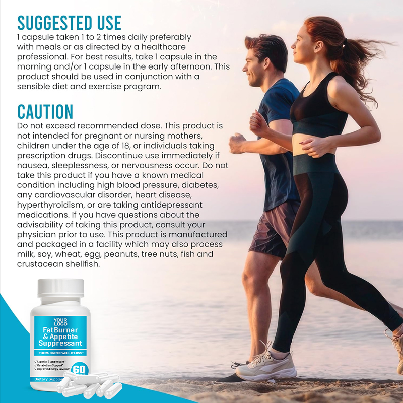fat burner appetite suppressant capsules with chromium caffeine anhydrous glucomannan konjac root green tea extract theobromine l-theanine supports metabolism energy and cravings control