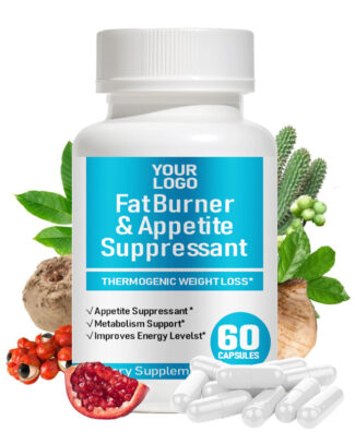 fat burner appetite suppressant capsules with chromium caffeine anhydrous glucomannan konjac root green tea extract theobromine l-theanine supports metabolism energy and cravings control