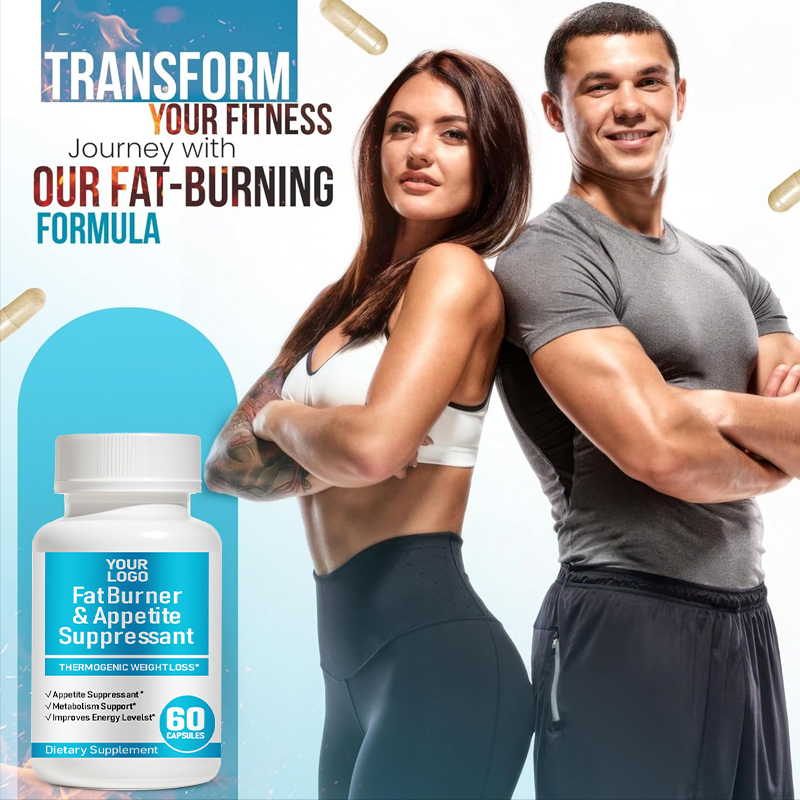 fat burner appetite suppressant capsules with chromium caffeine anhydrous glucomannan konjac root green tea extract theobromine l-theanine supports metabolism energy and cravings control