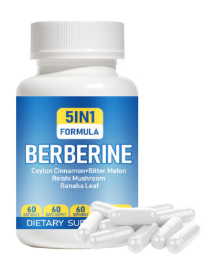 5 In 1 Berberine HCl Capsules combine Ceylon Cinnamon, Bitter Melon, Reishi Mushroom and Banaba Leaf to support metabolic wellness, energy metabolism, daily balance and active lifestyle goals