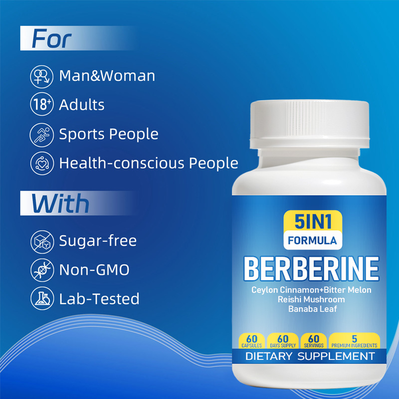 5 In 1 Berberine HCl Complex Capsules - Image 3