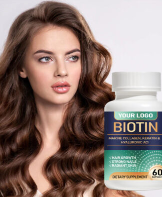 Biotin Capsules with Marine Collagen, Keratin and Hyaluronic Acid provide complete beauty support by helping maintain healthy hair, hydrated skin, strong nails and daily beauty wellness from within.