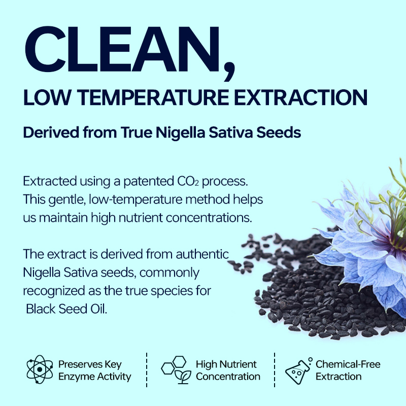 Black Seed Capsules featuring Nigella Sativa provide antioxidant protection while supporting immune wellness, metabolic balance, cardiovascular wellness and everyday vitality.