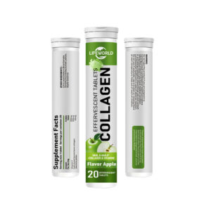 Collagen Effervescent Tablets with Vitamins help support healthy skin, hair and nails while promoting beauty from within, skin hydration and daily wellness.