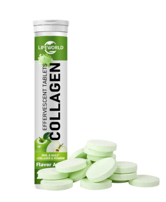 Collagen Effervescent Tablets with Vitamins help support healthy skin, hair and nails while promoting beauty from within, skin hydration and daily wellness.