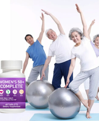 Women's 50+ Complete Multivitamin Tablets provide comprehensive daily nutrition to support heart health, bone strength, eye wellness, brain function and healthy aging.