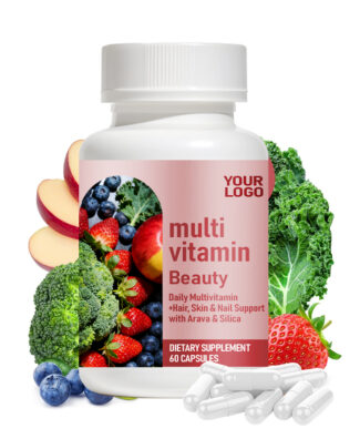 Daily Beauty Multivitamin Capsules with Biotin, Silica and Vitamin A support healthy hair, radiant skin, strong nails and everyday beauty wellness from within.