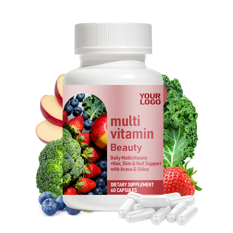 Daily Beauty Multivitamin Capsules with Biotin, Silica and Vitamin A support healthy hair, radiant skin, strong nails and everyday beauty wellness from within.
