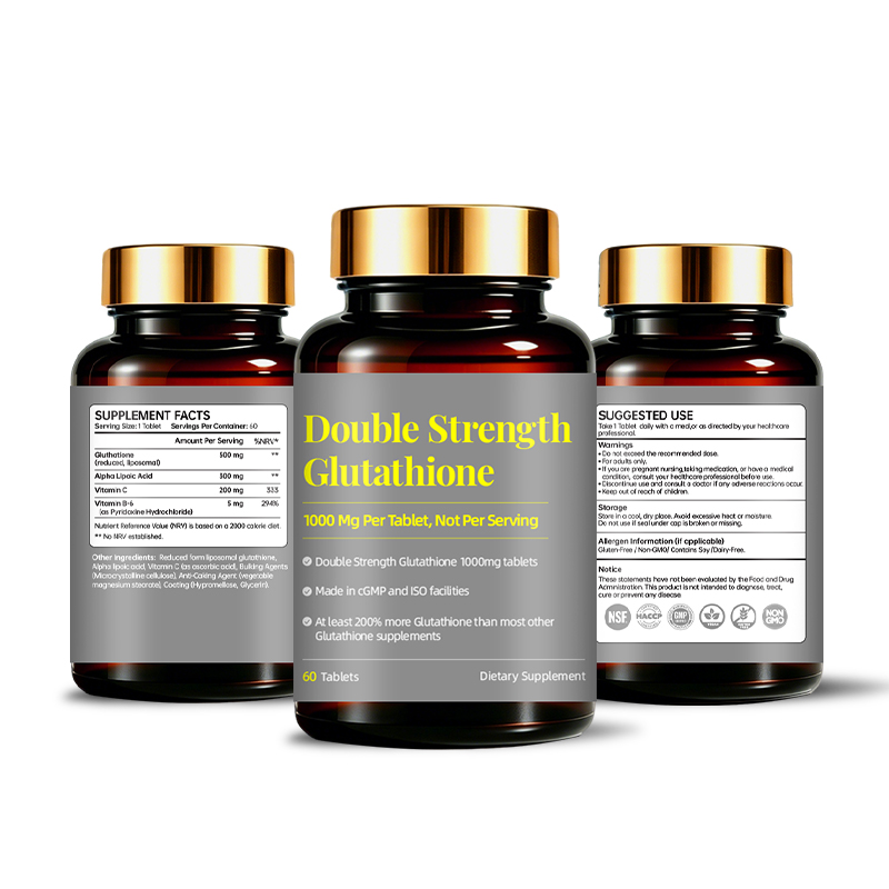 Double Strength Glutathione 1000mg Tablets provide powerful antioxidant protection while supporting cellular wellness, healthy skin appearance and beauty from within.