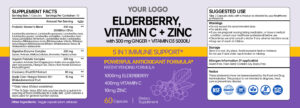 Elderberry 5 In 1 Immune Support Capsules with Vitamin C, Zinc, Ginger and Vitamin D3 help support immune health, seasonal wellness, antioxidant protection and everyday wellbeing.