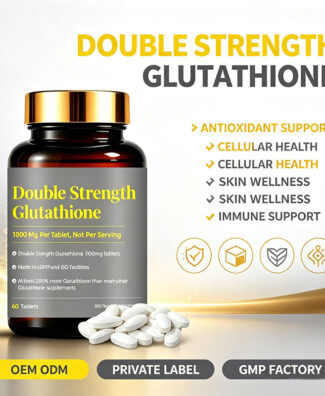 Double Strength Glutathione 1000mg Tablets provide powerful antioxidant protection while supporting cellular wellness, healthy skin appearance and beauty from within.