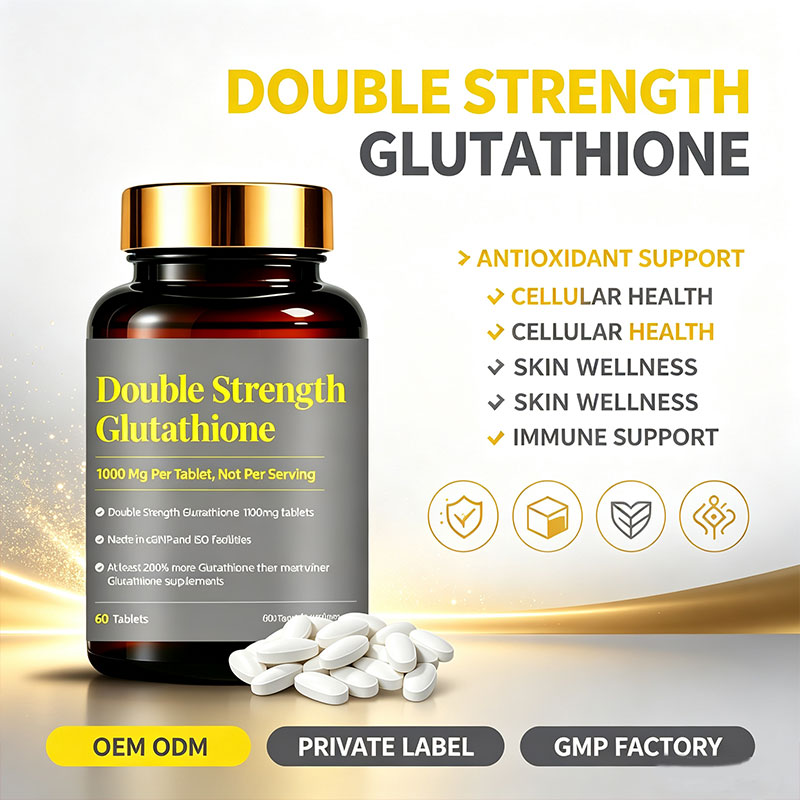 Double Strength Glutathione 1000mg Tablets provide powerful antioxidant protection while supporting cellular wellness, healthy skin appearance and beauty from within.