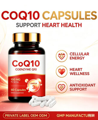 CoQ10 100mg Capsules with Omega 3 provide comprehensive support for heart health, cellular energy production, brain wellness and healthy aging in one convenient daily formula.