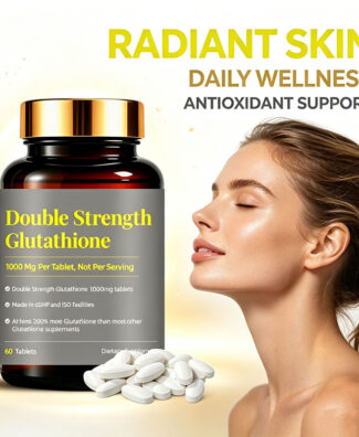 Double Strength Glutathione 1000mg Tablets provide powerful antioxidant protection while supporting cellular wellness, healthy skin appearance and beauty from within.
