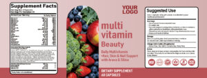 Daily Beauty Multivitamin Capsules with Biotin, Silica and Vitamin A support healthy hair, radiant skin, strong nails and everyday beauty wellness from within.