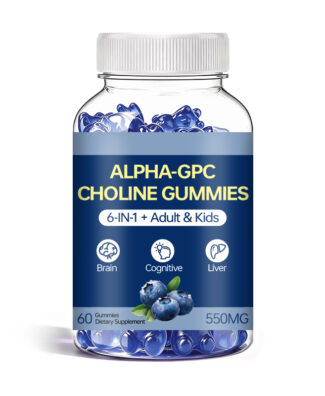 6-In-1 Alpha GPC Choline Gummies help support brain health, cognitive wellness, learning ability, mental focus and everyday nutritional support for adults and kids.