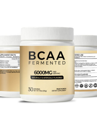 BCAA Powder 6000mg Per Serving with L-Leucine, L-Valine and L-Isoleucine helps support muscle recovery, exercise performance, endurance and active lifestyle goals.