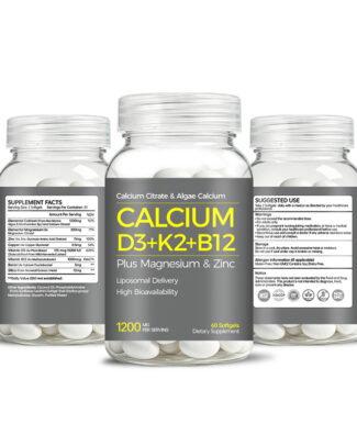 Calcium Citrate Algae Calcium D3 K2 Softgels With Magnesium Zinc B12