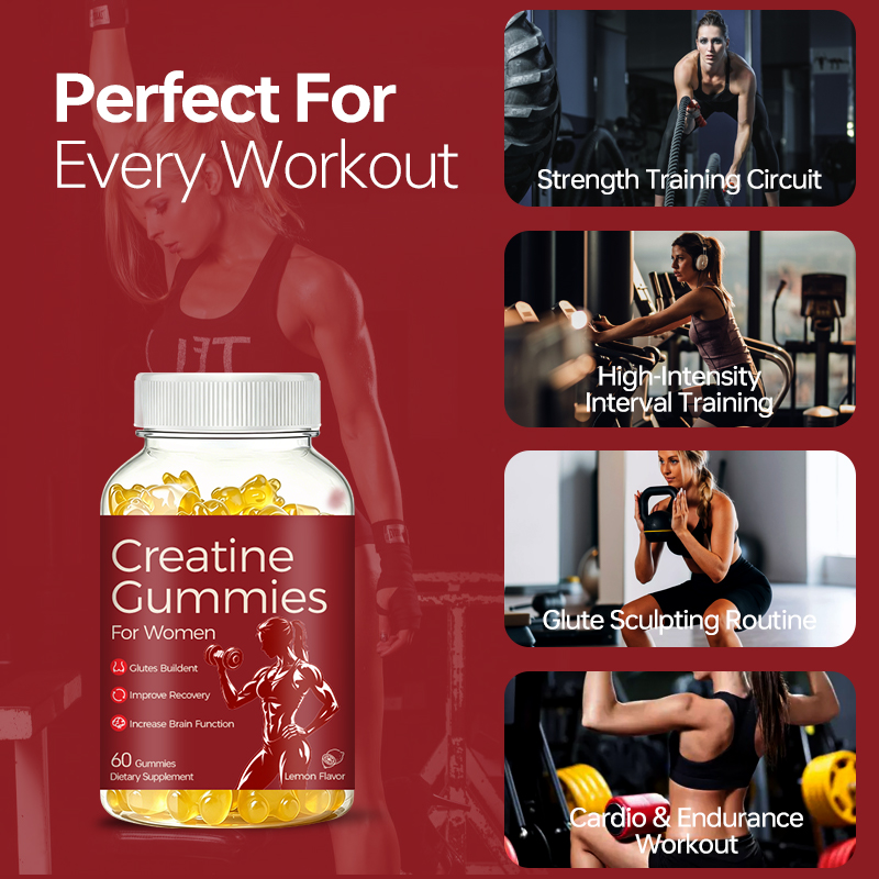 Creatine Monohydrate 3000mg Gummies With Sodium Citrate 45mg For Women - Image 4