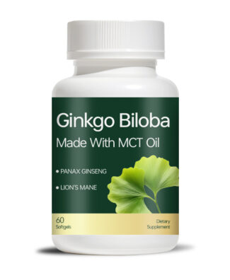 Ginkgo Biloba Softgels Made with MCT Oil Panax Ginseng Lion's Mane