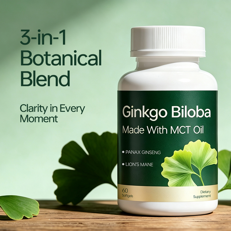 Ginkgo Biloba Softgels Made with MCT Oil Panax Ginseng Lion's Mane - Image 5