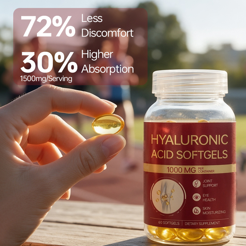 Hyaluronic Acid Softgels 1000mg Per Container With Hydrolyzed Collagen Calcium Magnesium & Vitamin C - Image 4