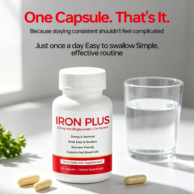 Iron Plus 25mg Iron Bisglycinate Capsules - Image 4