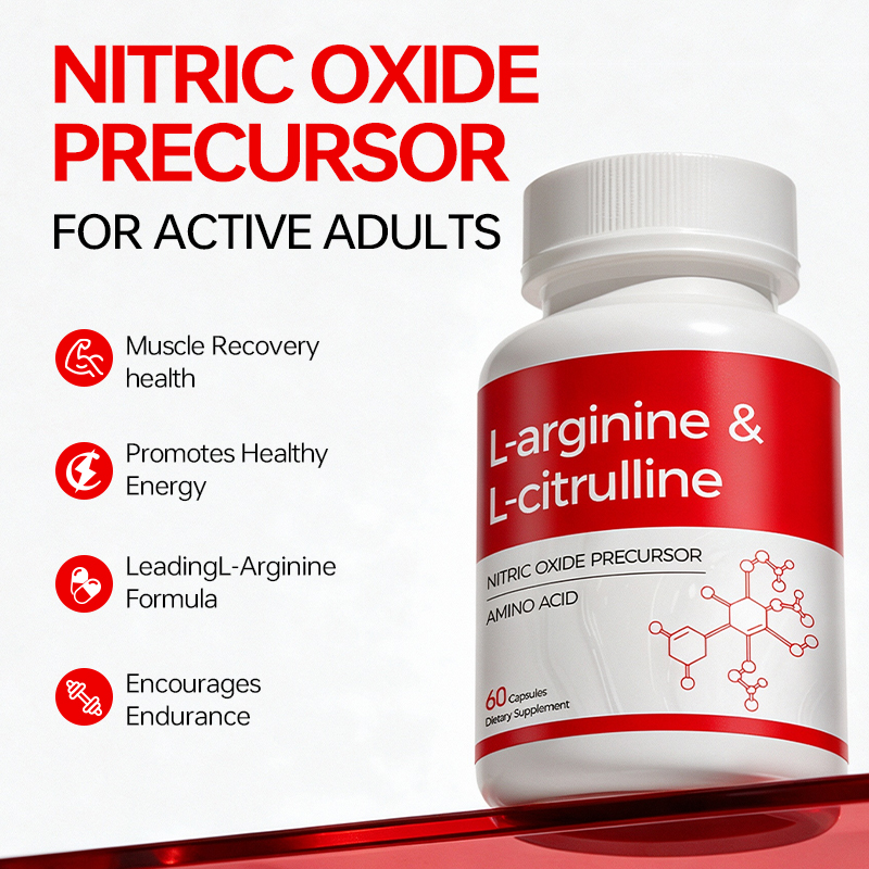 L-Arginine & L-Citrulline Capsules provide amino acid nutrition to support nitric oxide production, exercise performance, workout endurance, healthy circulation and active lifestyle wellness.