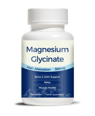 Magnesium Glycinate 300mg Capsules for Relaxation Bone Joint Muscle Support