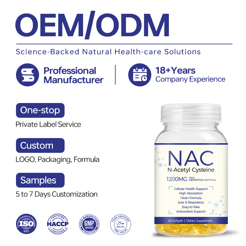 NAC N-Acetyl-Cysteine 1200mg Softgels - Image 2