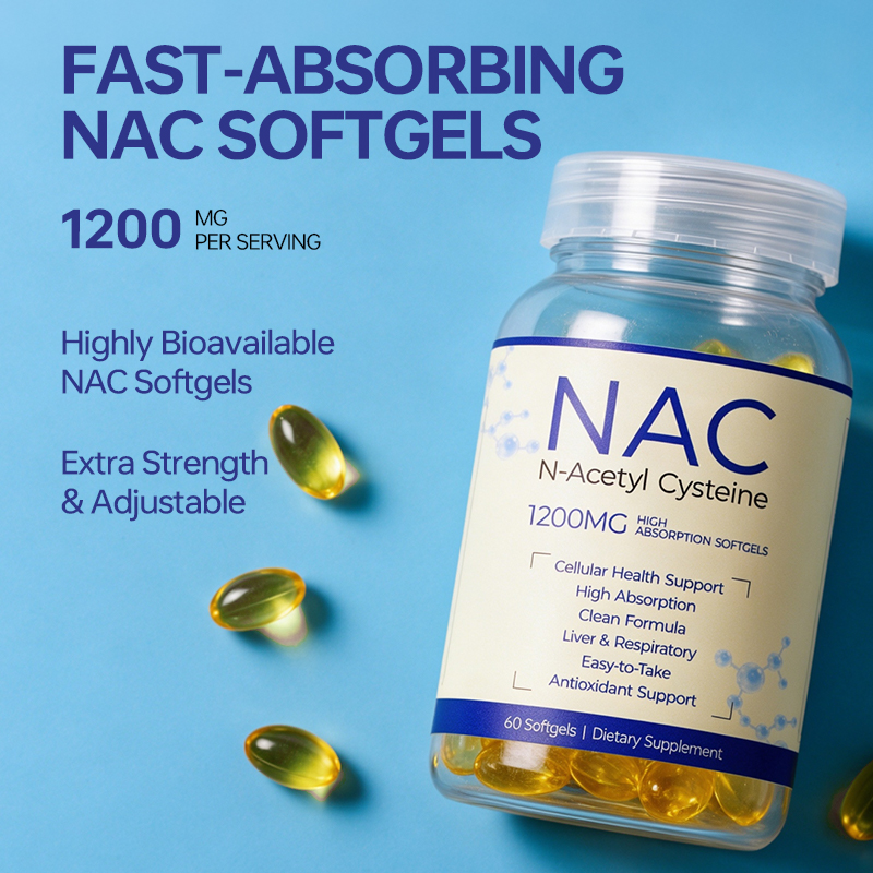 NAC N-Acetyl-Cysteine 1200mg Softgels - Image 3