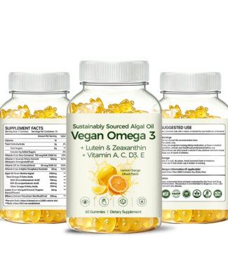 Vegan Omega 3 Gummies With Lutein Zeaxanthin Vitamins A C D3 E