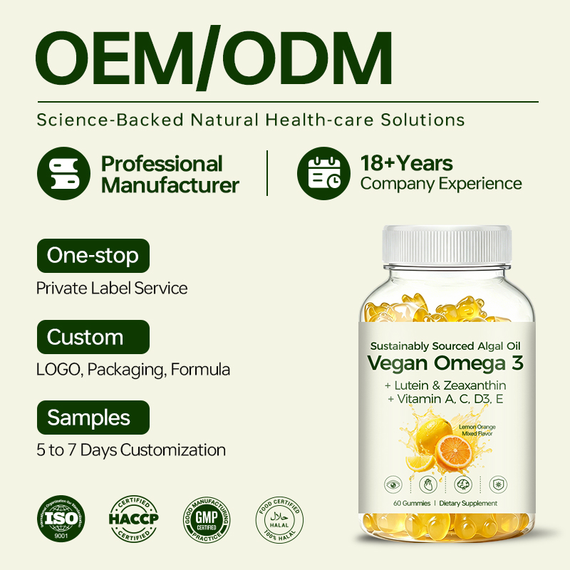 Vegan Omega 3 Gummies With Lutein Zeaxanthin Vitamins A C D3 E - Image 2