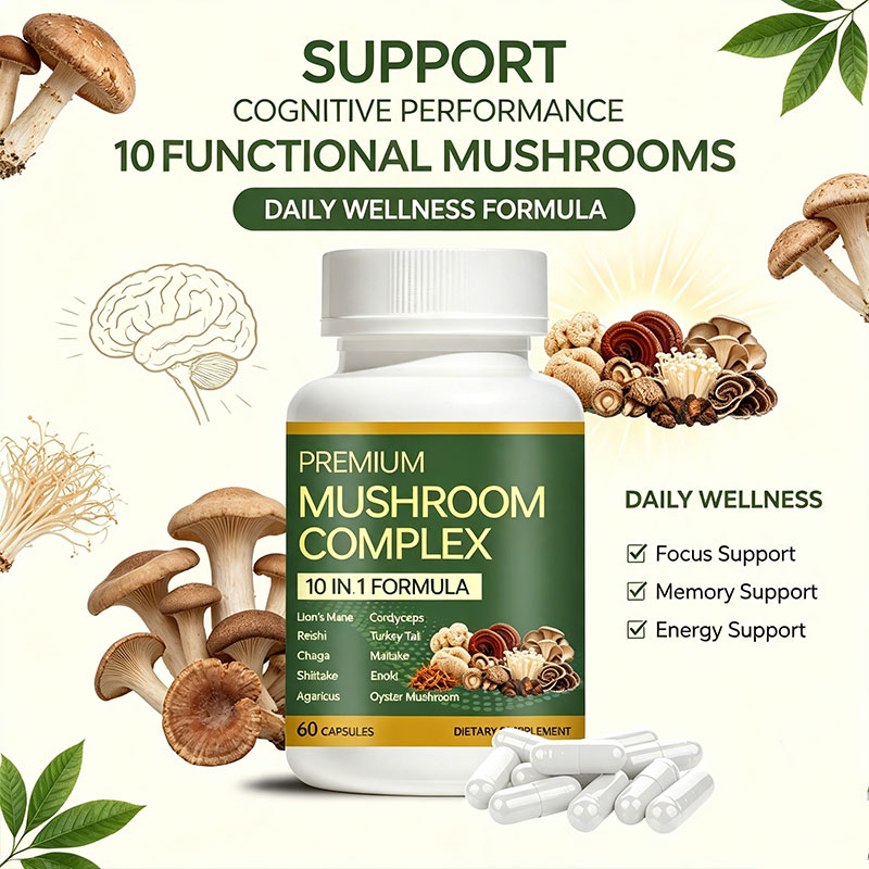 10 In 1 Mushroom Extract Capsules With Lion's Mane Reishi Cordyceps - Image 5