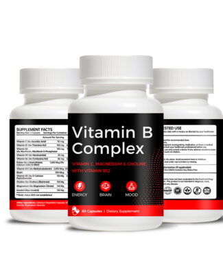 Vitamin B Complex Capsules with Vitamin C, Magnesium, Choline and Vitamin B12 help support energy metabolism, brain health, cognitive function and daily mood wellness.