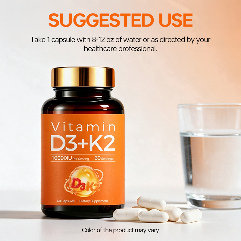 Vitamin D3 K2 Capsules 10000 IU Per Serving - Image 3