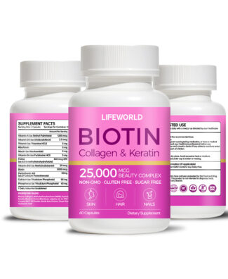 Hair Skin Nails Capsules With Biotin Collagen Keratin and B Vitamins