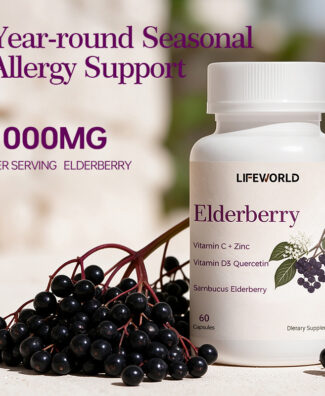 Elderberry-5 Elderberry Capsules With Vitamin C Zinc D3 and Quercetin Our Elderberry Capsules combine elderberry with vitamin C, zinc, vitamin D3, and quercetin in a convenient multi-ingredient supplement formula. Designed for supplement brands, importers, distributors, and wholesalers, this product offers a botanical and nutrient-based option for daily wellness product portfolios. The formula can be positioned around daily immune nutrition, subject to verified ingredient quantities and applicable market requirements. The final product specification should clearly identify the elderberry form, the amount of each active ingredient, and the serving size. We support B2B customers with OEM and ODM services, including product specification review, private label development, customized label artwork, and packaging options. Product Highlights Elderberry-based multi-ingredient formula With vitamin C, zinc, vitamin D3, and quercetin Convenient capsule dosage form Suitable for daily wellness supplement portfolios Private label and customized packaging options OEM and ODM support for B2B customers Contact our team to discuss ingredient specifications, serving size, packaging requirements, and a quotation tailored to your target market.