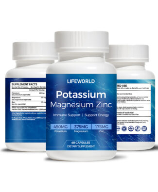 **Potassium Magnesium Zinc Complex Capsules** Our Potassium Magnesium Zinc Complex Capsules combine three essential minerals in a convenient capsule format for supplement brands, distributors, wholesalers, and private label businesses. Designed for daily mineral nutrition product lines, this formula brings together potassium, magnesium, and zinc. The specific mineral forms, elemental amounts, serving size, and recommended use should be confirmed against the approved product specification. We provide OEM and ODM support for B2B customers, with options to discuss product specifications, label artwork, bottle selection, and customized packaging according to order requirements. **Product Highlights** - Three-mineral formula featuring potassium, magnesium, and zinc - Convenient capsule dosage form - Suitable for mineral nutrition supplement portfolios - Private label and customized packaging options - OEM and ODM product development support - Product specifications and available quality documents upon request Contact our team to discuss your target market, mineral specifications, packaging requirements, and order quantity.